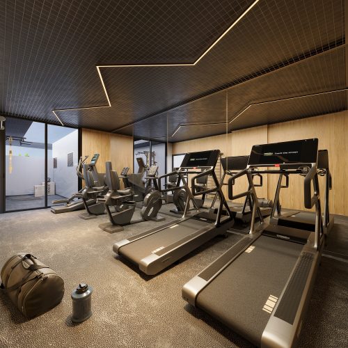 Perspectiva artística da Área Fitness