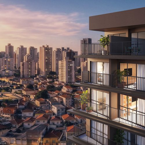 Perspectiva artística do Voo pelo empreendimento
